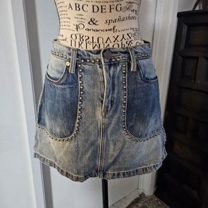 Blank Nyc Denim Studded skirt